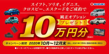 純正オプション１０万円プレゼント！